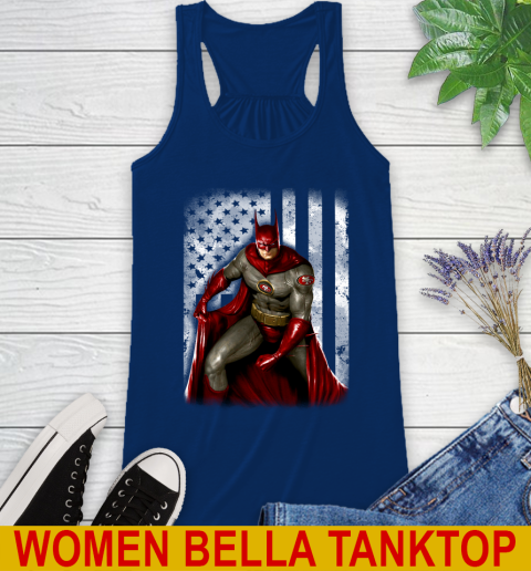 San Francisco 49ers NFL Football Batman DC American Flag Shirt Racerback Tank 7