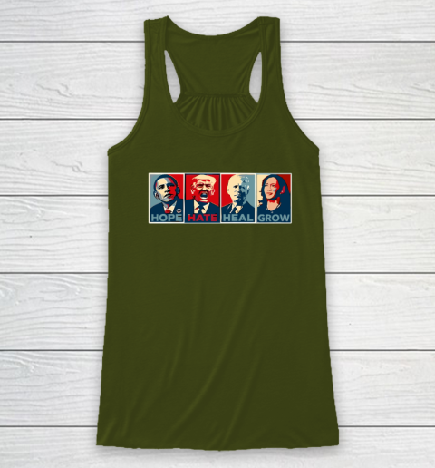 Hope Hate Heal Grow Racerback Tank 2