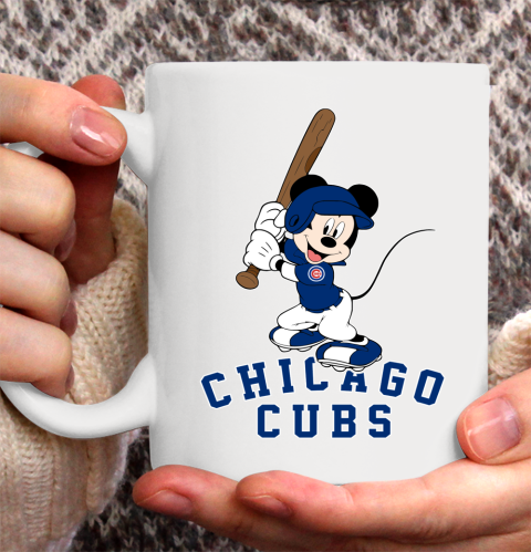 MLB Baseball Chicago Cubs Cheerful Mickey Mouse Shirt Ceramic Mug 11oz 2