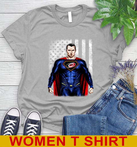 NHL Hockey Carolina Hurricanes Superman DC Shirt Women's T-Shirt 5