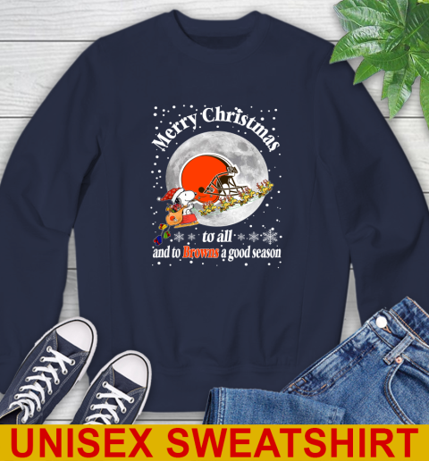Cleveland Browns Merry Christmas To All And To Browns A Good Season NFL Football Sports Sweatshirt 2