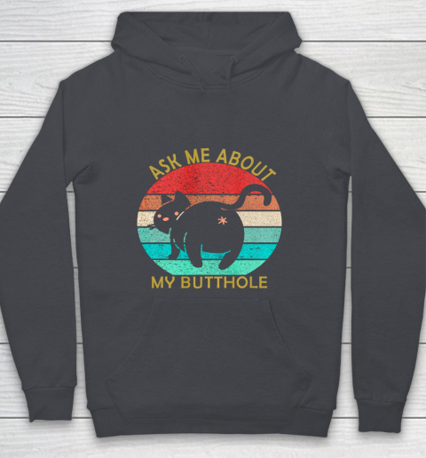 Funny Cat Kitten Tee Ask me about my BUTTHOLE Youth Hoodie - Image 6