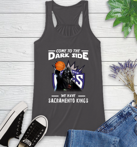 NBA Come To The Dark Side We Have Sacramento Kings Star Wars Darth Vader Basketball Racerback Tank 11