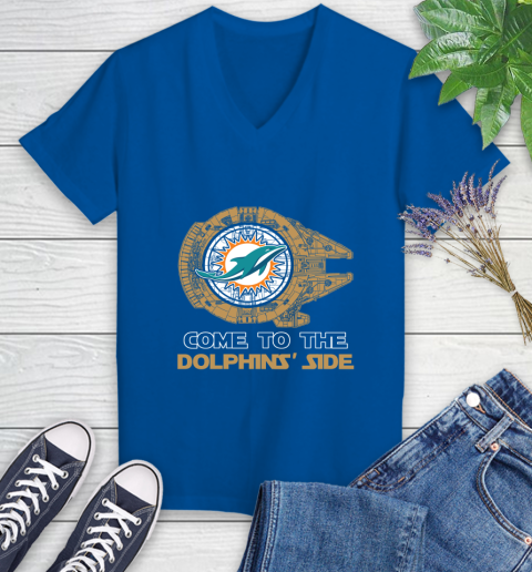 NFL Come To The Miami Dolphins Wars Football Sports Women's V-Neck T-Shirt 10