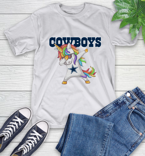 Dallas Cowboys NFL Football Funny Unicorn Dabbing Sports T-Shirt 12