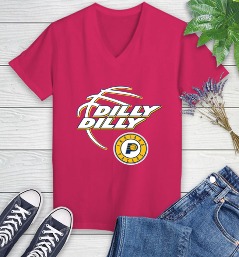 NBA Indiana Pacers Dilly Dilly Basketball Sports Women's V-Neck T-Shirt 9
