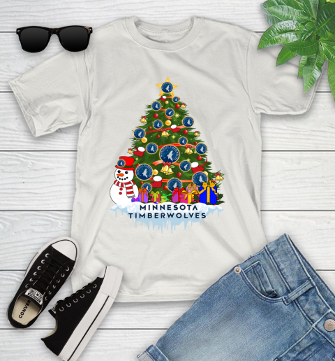 Minnesota Timberwolves Merry Christmas NBA Basketball Sports Youth T-Shirt 12