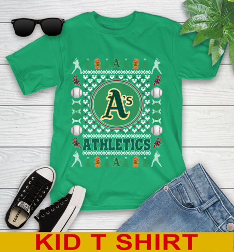Oakland Athletics Merry Christmas MLB Baseball Loyal Fan Youth T-Shirt 7