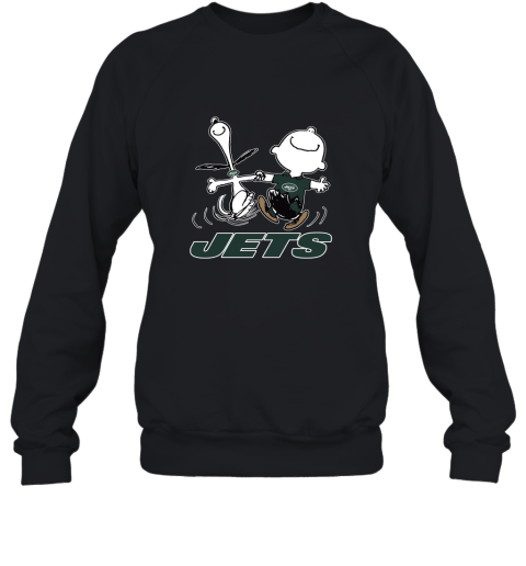 Snoopy And Charlie Brown Happy New York Jets Fans Sweatshirt