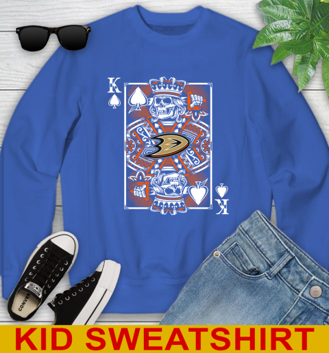 Anaheim Ducks NHL Hockey The King Of Spades Death Cards Shirt Youth Sweatshirt 6