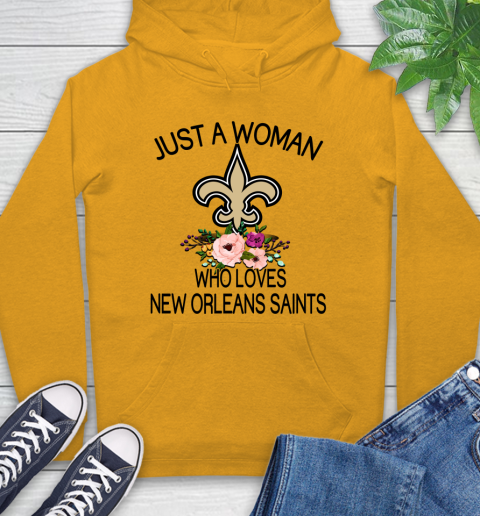 NFL Just A Woman Who Loves New Orleans Saints Football Sports Hoodie 2