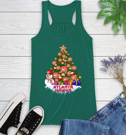 Atlanta Hawks Merry Christmas NBA Basketball Sports Racerback Tank 7