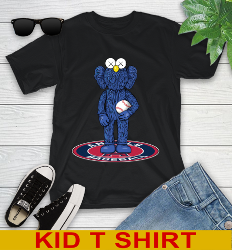 MLB Baseball Los Angeles Angels Kaws Bff Blue Figure Shirt Youth T-Shirt 2