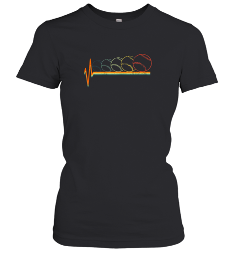 Baseball Shirt Heartbeat Shirt Heart Frequency Gift Women's T-Shirt