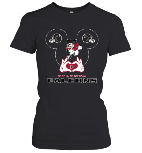 I Love The Falcons Mickey Mouse Atlanta Falcons Women's T-Shirt