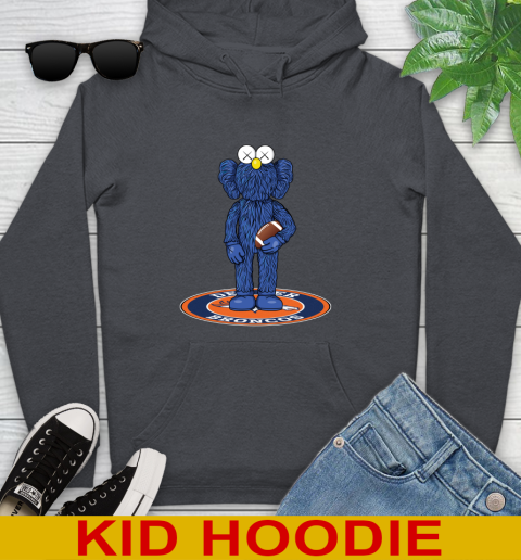 NFL Football Denver Broncos Kaws Bff Blue Figure Shirt Youth Hoodie 9