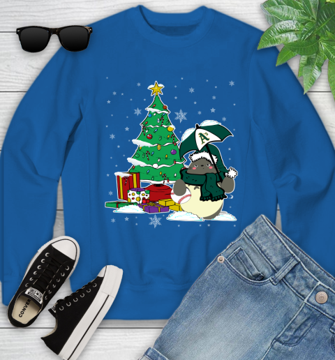 Oakland Athletics MLB Baseball Cute Tonari No Totoro Christmas Sports Youth Sweatshirt 7