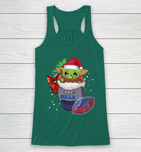 Buffalo Bills Christmas Baby Yoda Star Wars Funny Happy NFL Racerback Tank 6