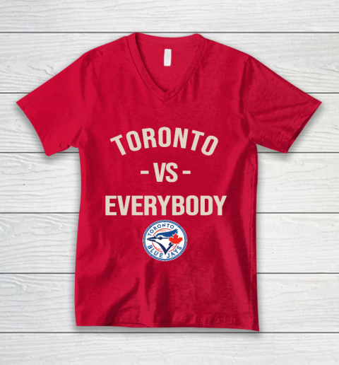 Toronto Blue Jays Vs Everybody V-Neck T-Shirt 6