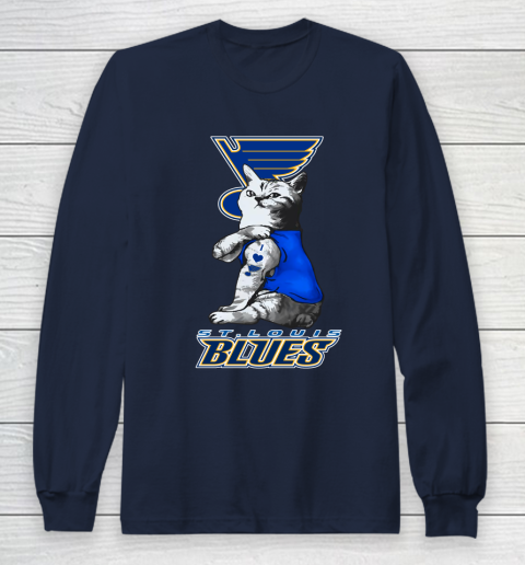 NHL My Cat Loves St.Louis Blues Hockey Long Sleeve T-Shirt 2