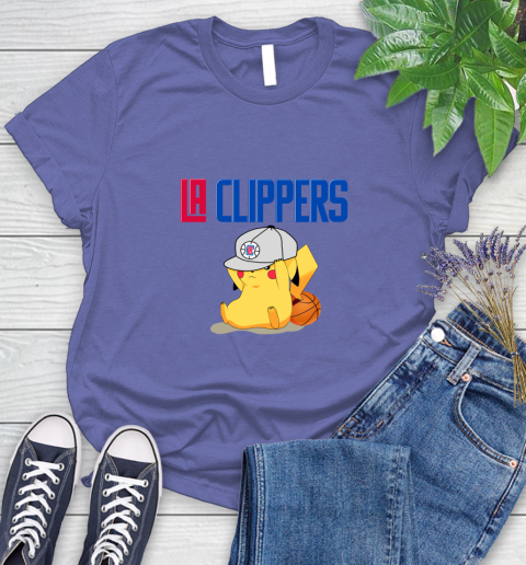 NBA Pikachu Basketball Sports Los Angeles Clippers Women's T-Shirt 11