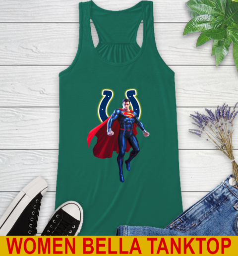NFL Superman DC Sports Football Indianapolis Colts Racerback Tank 7