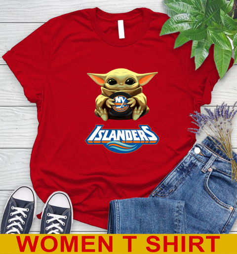 NHL Hockey New York Islanders Star Wars Baby Yoda Shirt 98