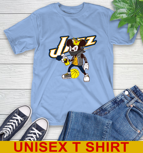 Utah Jazz NBA Basketball Mickey Peace Sign Sports T-Shirt 11