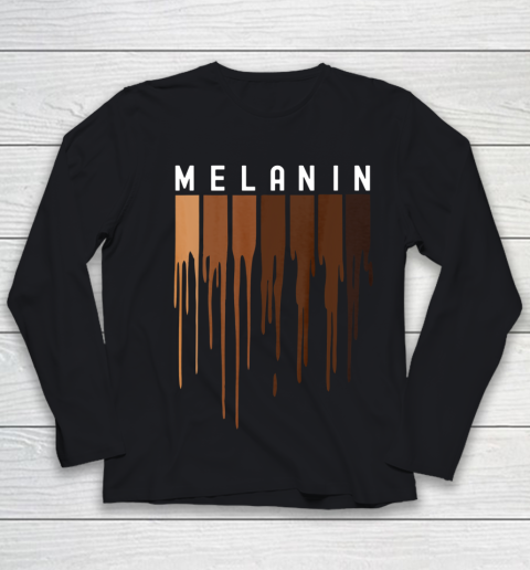 Drippin Melanin T Shirt for Women Pride  Black History Gift Youth Long Sleeve