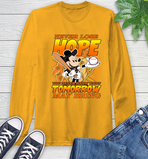 Pittsburgh Pirates MLB Baseball Mickey Disney Never Lose Hope Long Sleeve T-Shirt 2