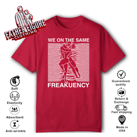 q5fp we on the same freakuency joy division classic t shirt 2 front red