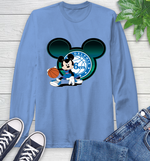 NBA Philadelphia 76ers Mickey Mouse Disney Basketball Long Sleeve T-Shirt 11