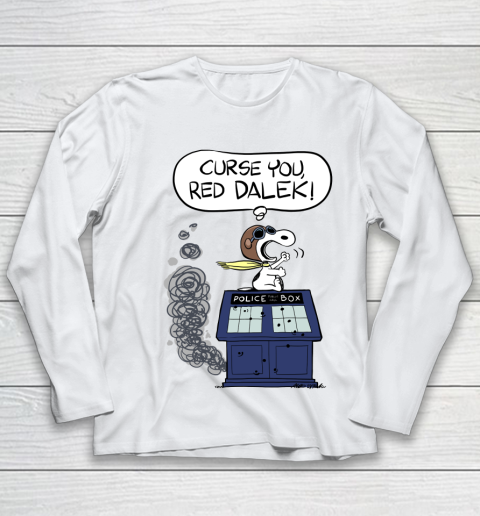 Doctor Who Shirt Snoopy Curse You Red Dalek Youth Long Sleeve