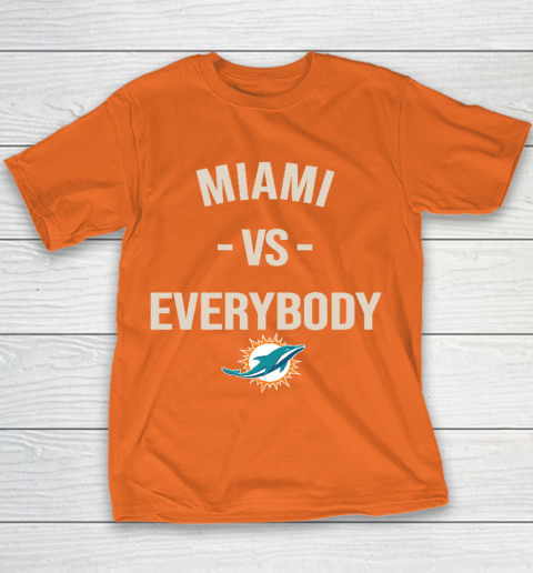 Miami Dolphins Vs Everybody Youth T-Shirt 4