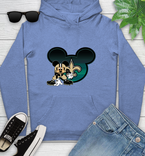 NFL New Orleans Saints Mickey Mouse Disney Football T Shirt Youth Hoodie 12