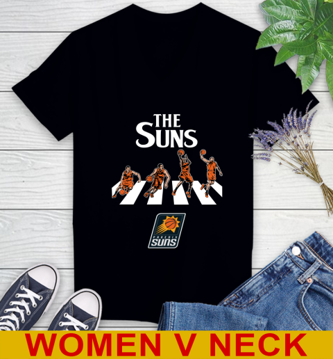 NBA Basketball Phoenix Suns The Beatles Rock Band Shirt Women's V-Neck T-Shirt