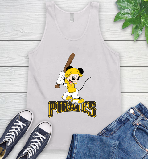 MLB Baseball Pittsburgh Pirates Cheerful Mickey Mouse Shirt Tank Top 2