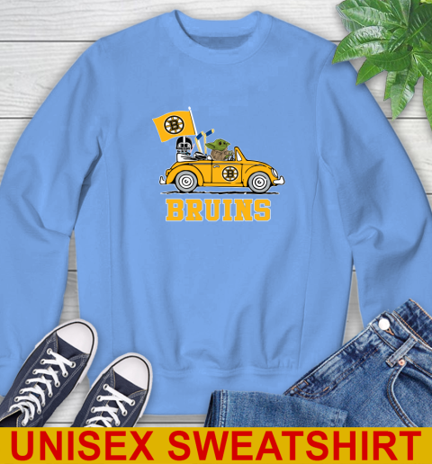 NHL Hockey Boston Bruins Darth Vader Baby Yoda Driving Star Wars Shirt Sweatshirt 11