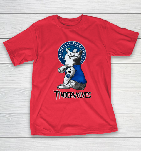 NBA Basketball My Cat Loves Minnesota Timberwolves T-Shirt 9