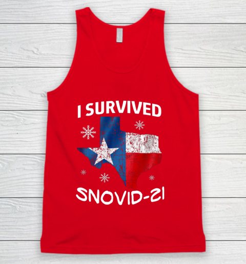 Snowstorm Texas 2021 I Survived Snovid 21 Snow Ice Outage Tank Top 5