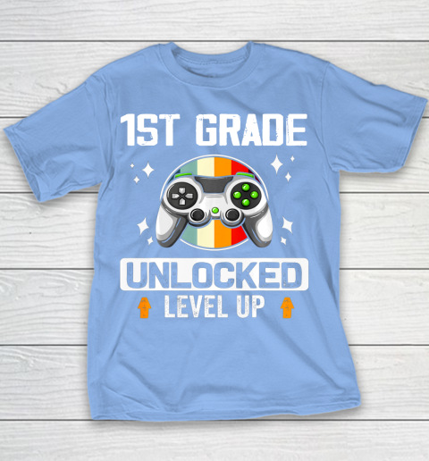 Next Level t shirts 1st Grade Unlocked Level Up Back To School First Grade Gamer Youth T-Shirt 16