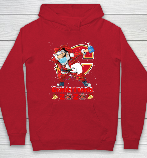 Calgary Flames Funny Santa Claus Dabbing Christmas 2020 NHL Hoodie 7