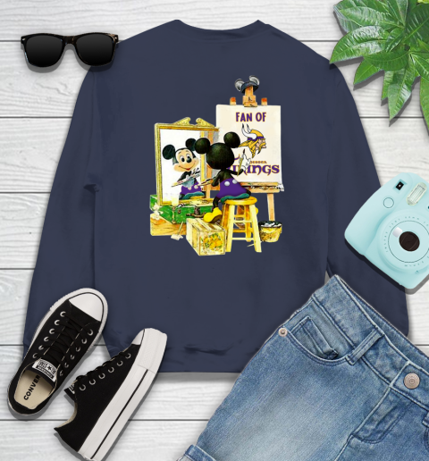 NFL Football Minnesota Vikings Mickey Drawing Shirt 26