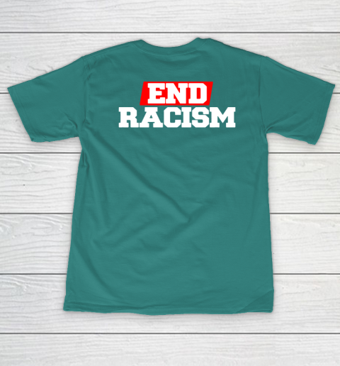 NFL End Racism Print In Front And Back Women's T-Shirt 20