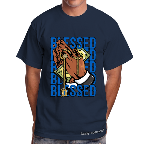 Air Jordan 1 Game Royal Matching Sneaker Tshirt Drake Blessed Blue and White Jordan Tshirt