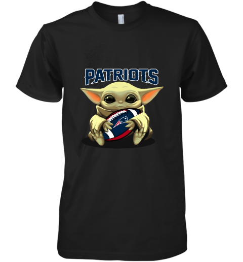 Baby Yoda Loves The New England Patriots Star Wars NFL Premium Men's T-Shirt