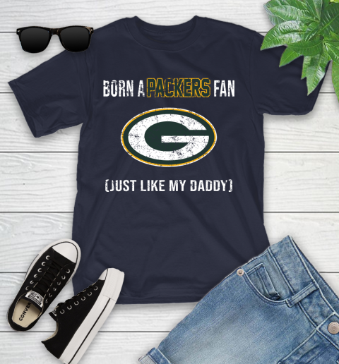 NFL Green Bay Packers Football Loyal Fan Just Like My Daddy Shirt Youth T-Shirt 2