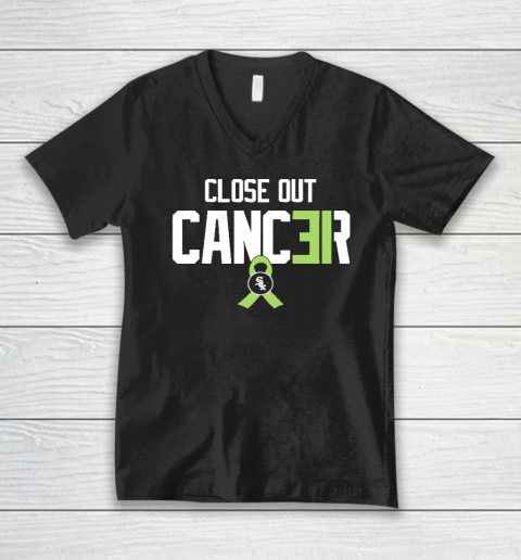 Close Out Cancer Funny V-Neck T-Shirt