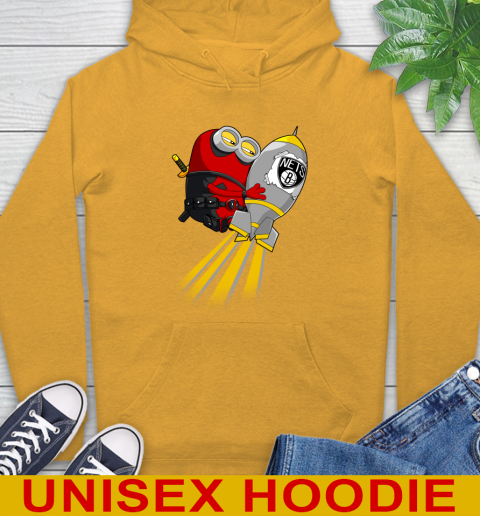 NBA Basketball Brooklyn Nets Deadpool Minion Marvel Shirt Hoodie 2