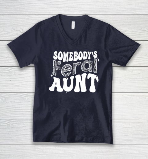 Somebody's Feral Aunt V-Neck T-Shirt - Image 3